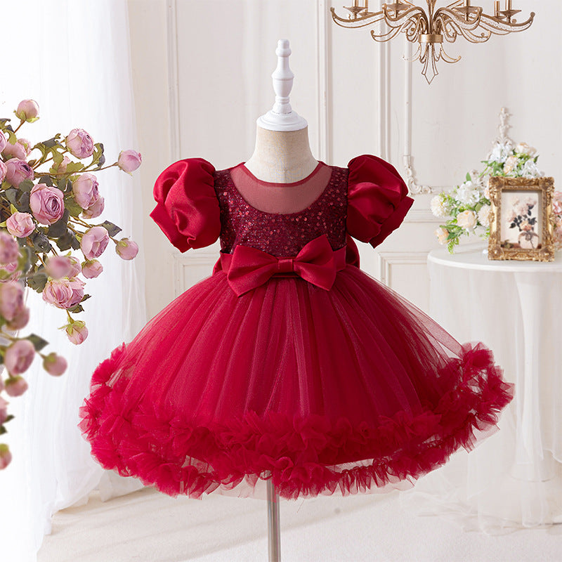 new arrivalkids dress girl princess dress first birthday dress tutu skirt gauze dressgirl dress