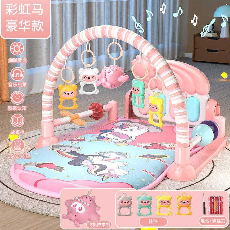 Baby foot pedal piano toy gym activity center - early education & developmental toy for baby boys & girls (0-3 years old) - bouncing & bouncing baby toy