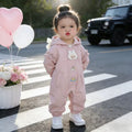 Spring autumnew arrival double-layer jumpsuit baby jacket outing clothes baby girl hooded newborn romper