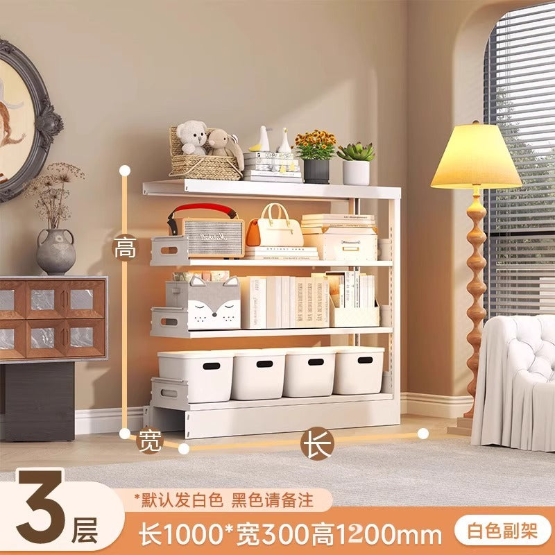 Household bookshelf perforated board storage rack library floor-standing multi-layer steel bookcase student kids storage picture book rack