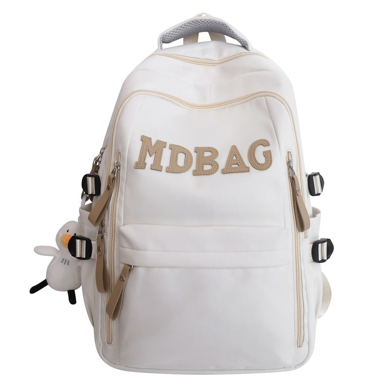 School bag large capacity female strong and durable high school junior high school students fashion versatile casual large backpack new