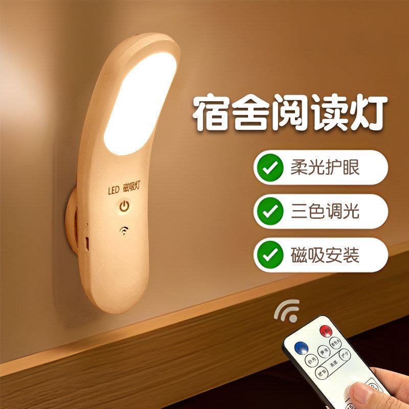 Wall lamp bedside master bedroom installation-free wiring-free led reading lamp charging eye protection table lamp wall lamp 2024new arrival