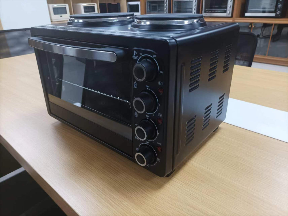 30l export-grade, dual-burner, large-capacity, multifunctional convection oven with visual window - factory customization available (skd parts)