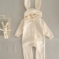 autumn newborn solid color romper cute baby knitted pom-pom hooded crawling suit