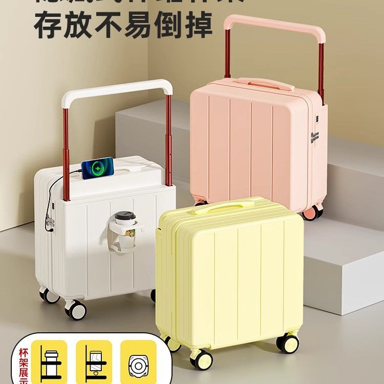 Luggage Wide tie rod Multifunctional password box New 20-inch boarding case Student travel password box Large capacity box