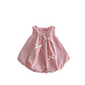 Summer sleeveless sweet romper for baby girls, lightweight outfit for infants and toddlers, elegant first birthday dress, cute bodysuit for outdoor wear