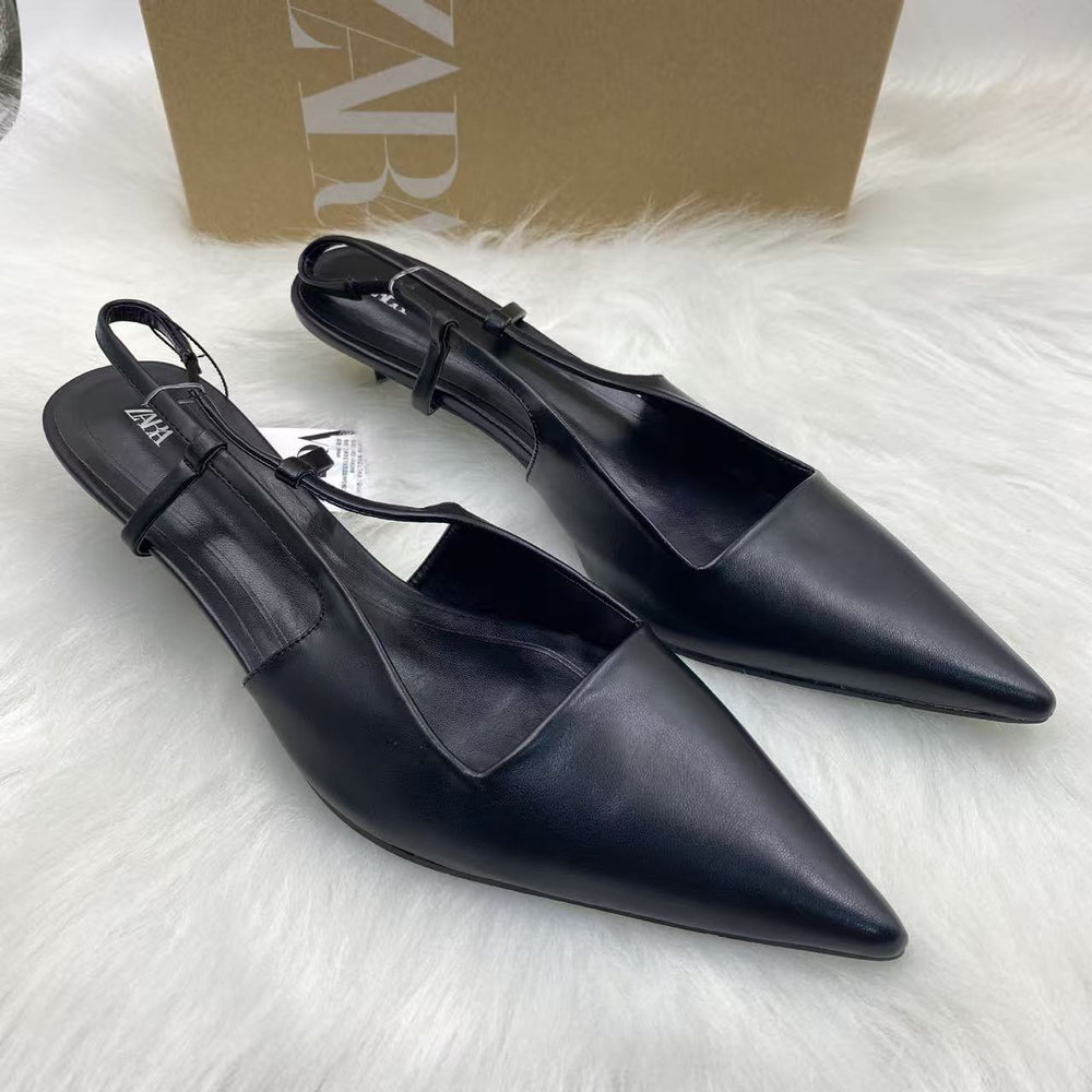 Za2025springnew arrival pointed toe stiletto high heels fashionfashion toe cap women's shoes casualeasiest for matchoutwear high heels for women