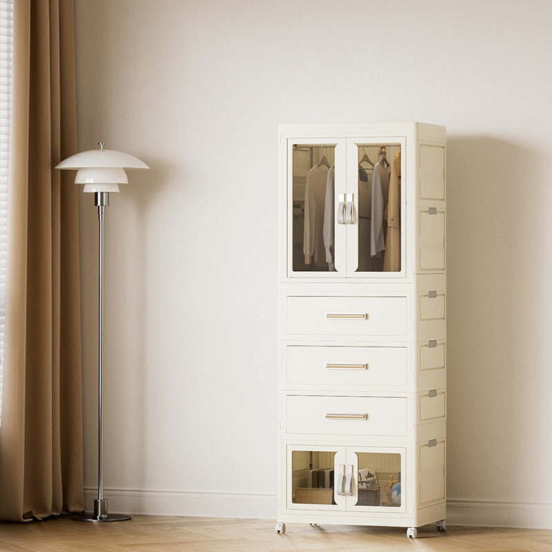 Children's Wardrobe Bedroom Household Storage Cabinet Baby Storage Box Toy Clothes Storage Box Plastic Folding Locker