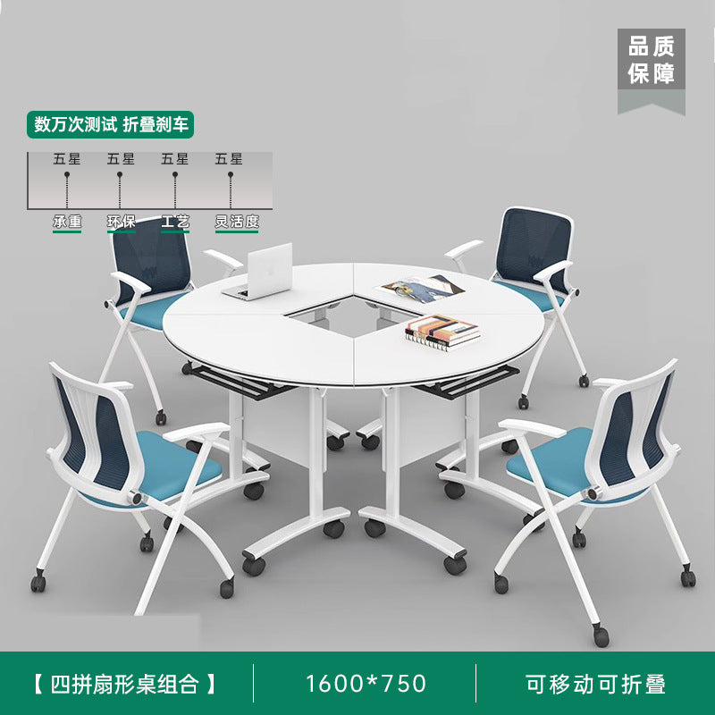 Saint li folding training table and chair mobile office desk bench table patchwork conference table student desk