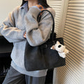 Vintage chic underarm bag with adorable puppy charm - new large capacity tote, premium lightweight luxury shoulder bag