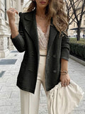 European and american cross-border e-commerce women's clothing amazon short textured casual top long sleeve jacket outerwear autumn and winter new women's collection