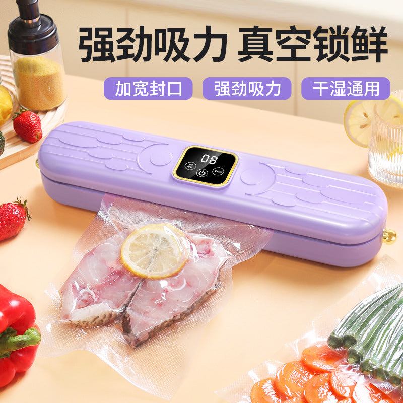 All-in-one vacuum sealer - home vacuum sealer & automatic sealing machine - vacuum food sealer with clamps