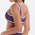 New arrival cross-border double-sided brushed color matching tight breathable beautiful back sports bra running fitness yoga weartops women