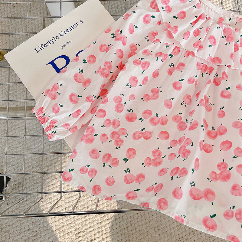 new arrival: 100% cotton girls' blouse - spring/autumn long sleeve, peter pan collar, sweet & korean style baby shirt