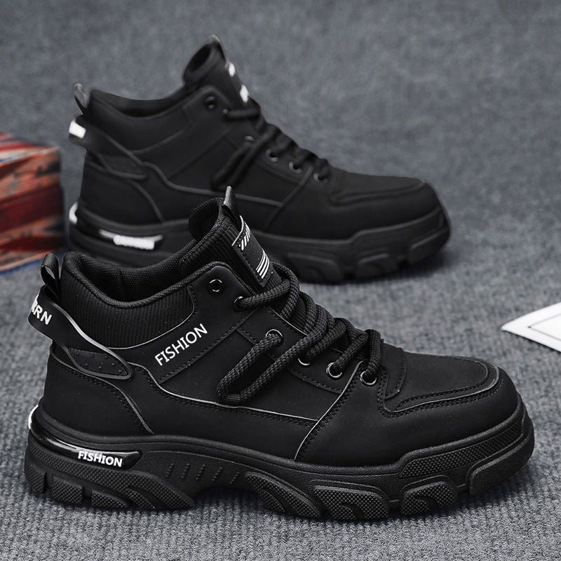 Martin boots men's shoes 2024 new spring non-slipwaterproofabrasion resistantworkwear boots men outdoor high-top sports sneakers
