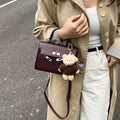 fashion small bag women's autumn and winter new travel satchel bag kelly small bag pure coloreasiest for match shoulder crossbody bag