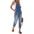 Amazon  hot selling jumpsuit women fashionnew arrivalelegantwork clothingfashion washed denim overalls