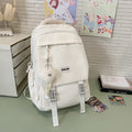 Simple solid color lightweight durable student backpack - available in small, medium, and large sizes - perfect for elementary, middle, high school, and university students