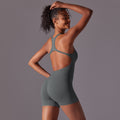 New arrivalfashion tight pure colorall-in-one jumpsuit aerial back yoga wear seamless breathable one-piece yoga wear