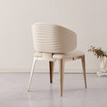 Italian light luxury dining chair for home high-end version of the wave pattern dining chair large apartment restaurant island high-end back dining table and chairs