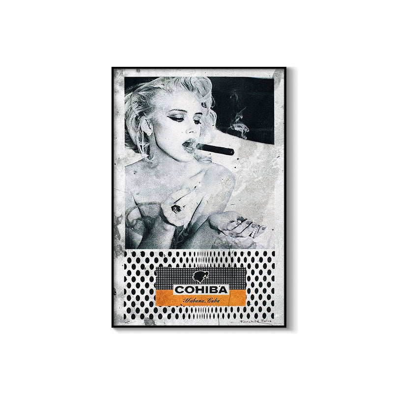 Bar decorative painting industrial style retro beautiful woman ktv box dance hall clear bar background wall painting creative painting