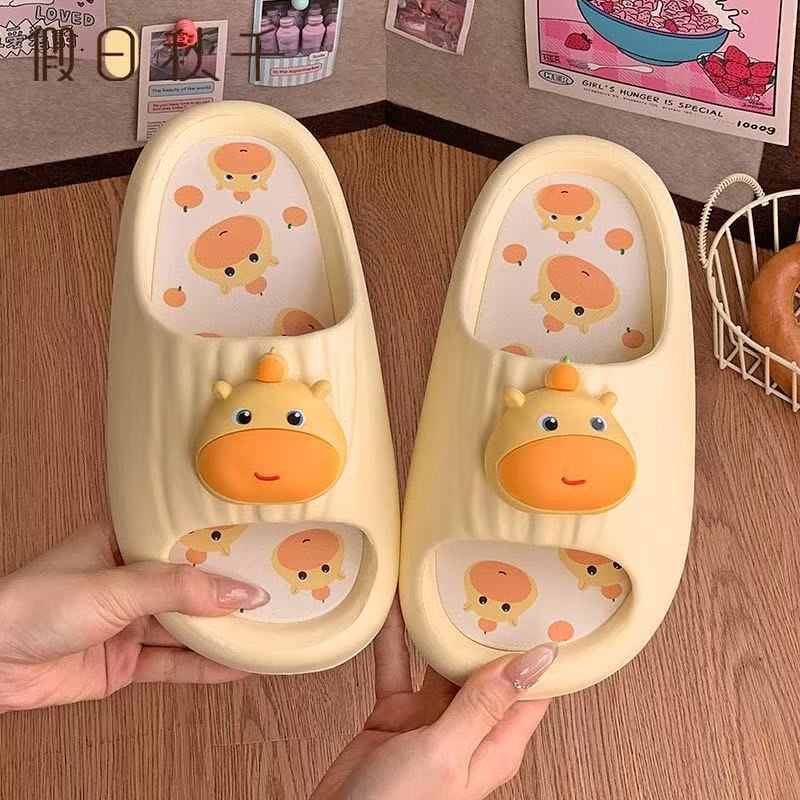 Ready-to-ship cartoon water slippers for women, perfect for summer wear. unique, niche design with soft, non-slip soles, ideal for indoor use. wholesale available