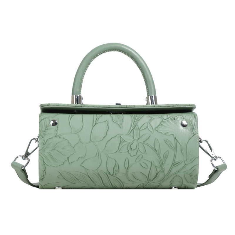 Best selling box bag women 2024fashion embossed satchel shoulder crossbody bag classy texture pillow bag