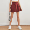 Ebay  best selling pu pleated skirt summer sexy skirt elegancehigh waist leather skirt fashion style cross-border