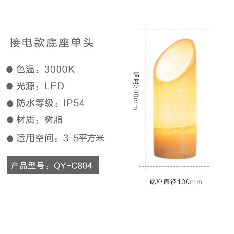 Outdoor waterproof courtyard light, bamboo style lawn lamp, garden villa landscape lighting, modern minimalist park resin bamboo lamp