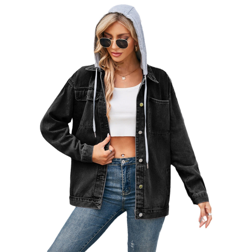 Wish european and american cross-border foreign trade  new women's clothing  new retro washed denim jacket tops