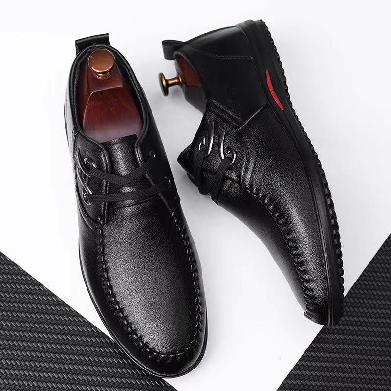 2024 new versatile men's leather shoes - soft sole business casual loafers - perfect for work, security, and dad shoes - wholesale available