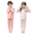 Children's  new double-sided german velvet solid color cut-to-fit autumn/winter warm clothing set - two-piece