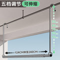 Clothes drying rack for home balcony telescopic clothes drying pole adjustable clothes drying pole hanging stainless steel punch-free quilt drying handy gadget