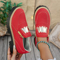 New arrival: women's chunky low-top loafers with side zipper – plus size, british style, slip-on flats – perfect for cross-border e-commerce,  supplier