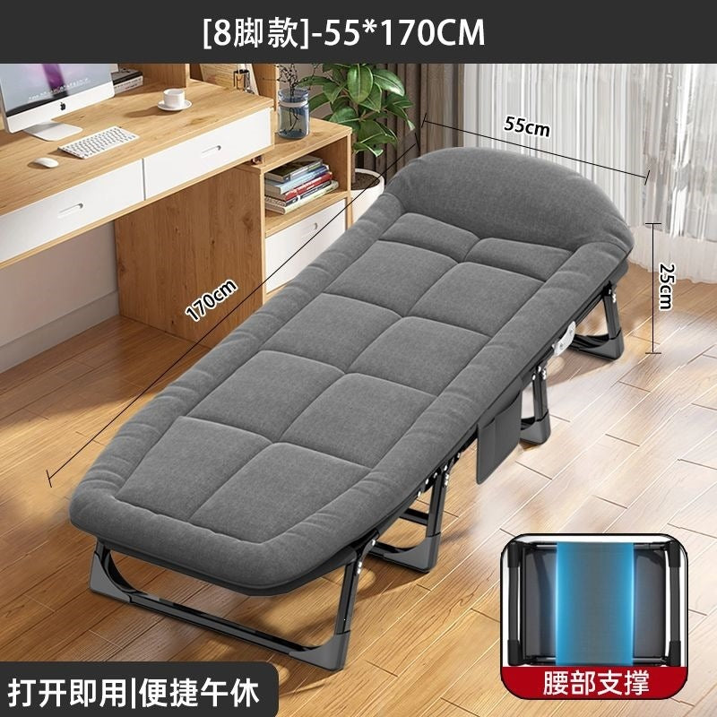 Lunch break foldable bed outdoor single bed simple portable office nap camp bed multifunctional recliner companion bed