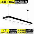 Led square tube linear light, office linear panel light, pendant light, gym, supermarket, shopping mall led linear pendant light