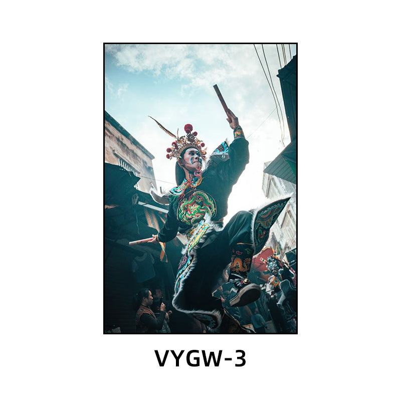 Chaoshan English song and dance decorative painting restaurant hotel box ethnic characteristics traditional culture hanging painting hot pot shop mural