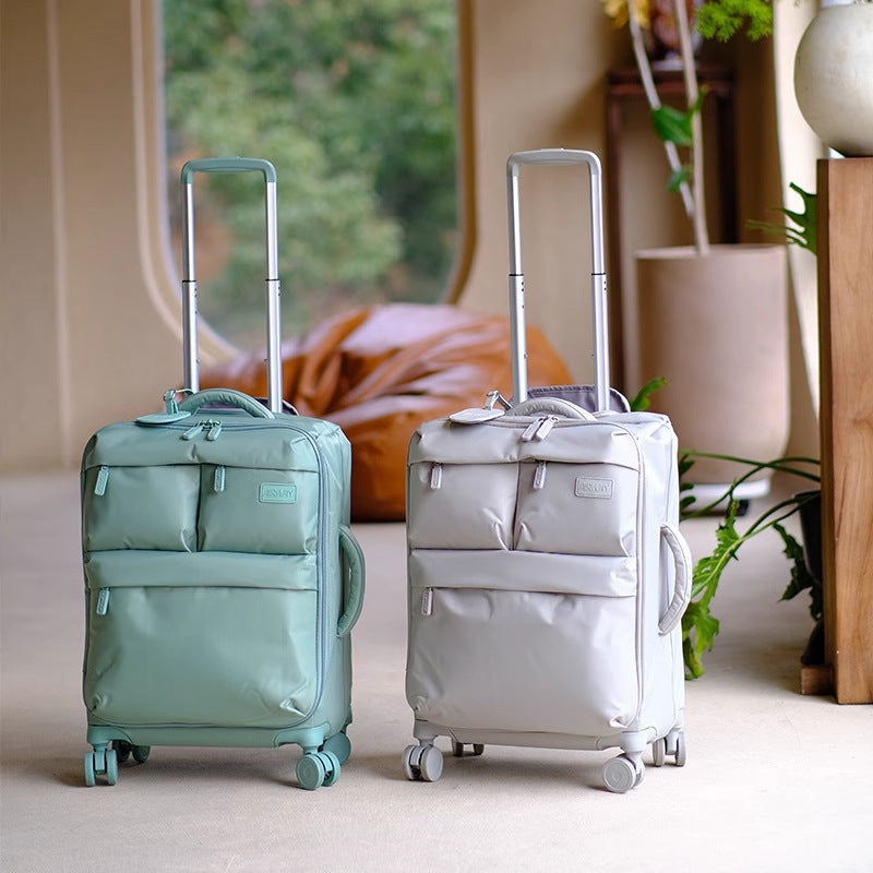 Airway large-capacity suitcase, silent universal wheel tie rod suitcase, 20-inch boarding case, gift box, light