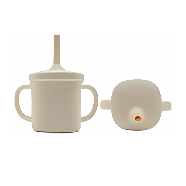 Cross-border hot-selling infants and young children eating complementary food silicone plate drinking water silicone feeding tableware seven-piece tableware set