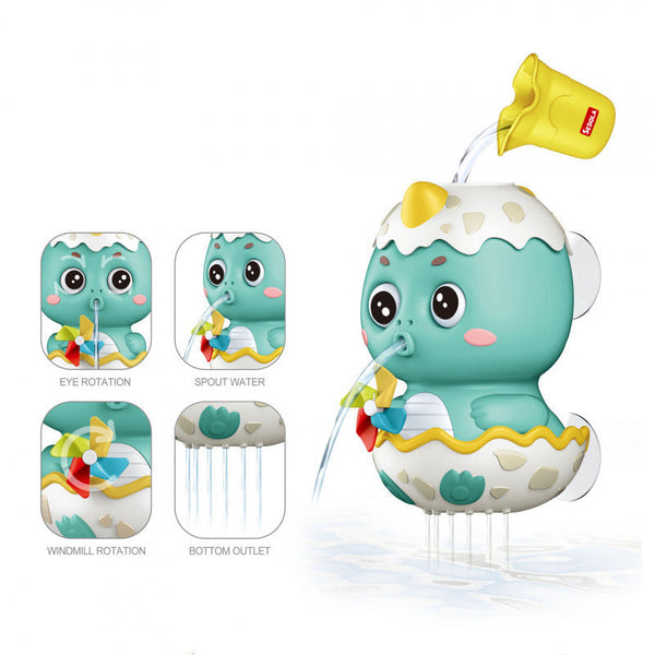 Cross-border  new product dinosaur track turning around, happy baby bathroom bath, water shower, water spray children's toys