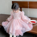 Girls' dress -  autumn new arrival: stunning extra-full pink tulle tutu dress, perfect for first birthday celebrations and princess outfits