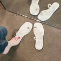 Flatsfrench ring surface sandals toe slippers fairy shoes outweareasiest for matchnew arrival summer vacation beach sandals