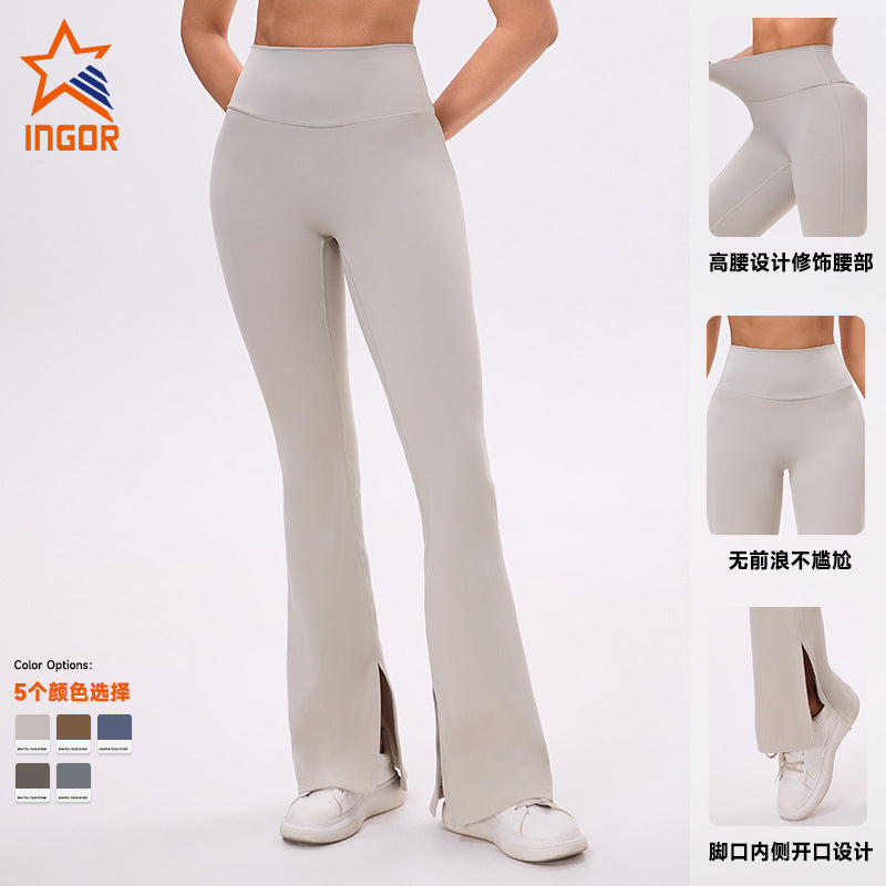 Fashionhigh waist hip lift nude casual yoga pants tight sports loose pants tight elastic fitness pants for women