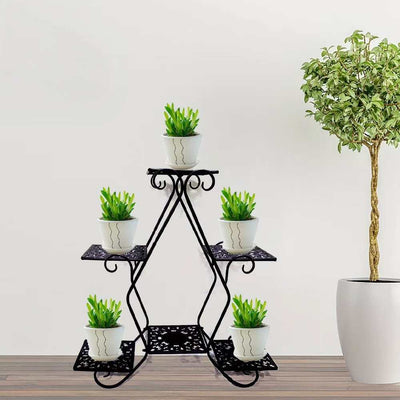 Factory direct floral stand - floor-standing decorative plant stand for living room or balcony - minimalist single-tier iron plant stand