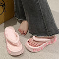 High-heeled flip-flops for women new arrivalthick soleeva slippers for women beach beach shoes for women fashion flip-flops wholesale