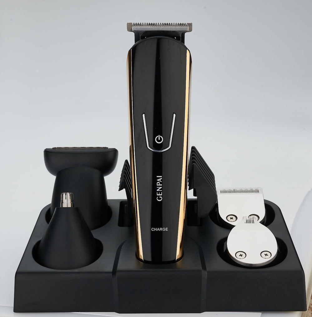 Hairdressing scissors hairdressing set razor electric clipper five-in-one cross-border exclusive manufacturer silent electric clipper wholesale