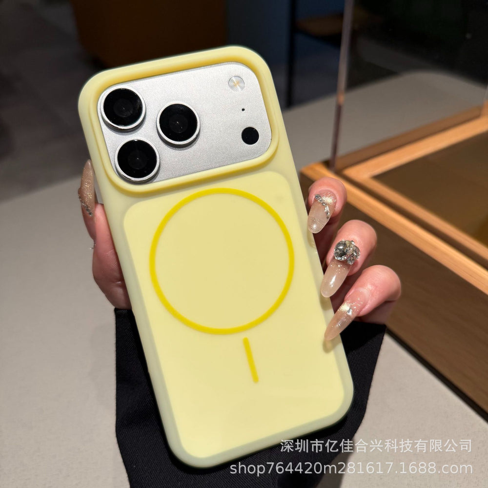 Ice cream jelly thin ring magnetic suction suitable for apple 17pro mobile phone case iphone16 liquid silicone anti-fall case