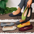 Amazon  spring/summer new arrivals: european and american style plus size round toe flat knit loafers - wholesale