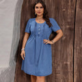 fashion  dress women's summer new arrivalplus size women's clothing artsyloosefashion long skirt v-neck