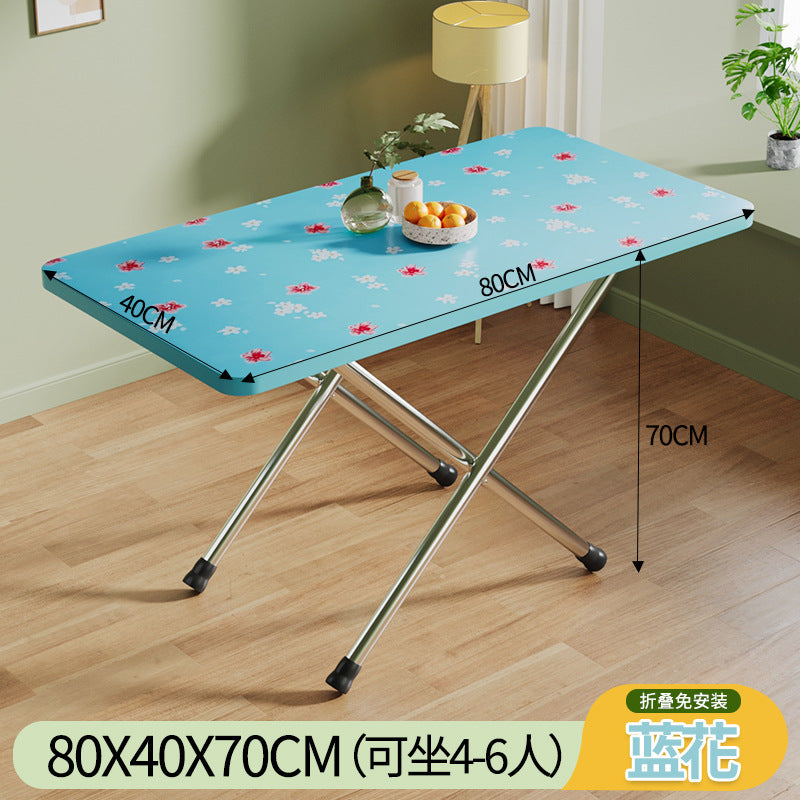 Small table, foldable table, dining table, for home rental house, simple dining table, outdoor portable rectangular stall table